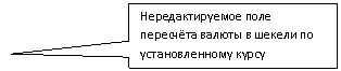 Rectangular Callout: Нередактируемое поле пересчёта валюты в шекели по установленному курсу