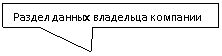 Rectangular Callout: Раздел данных владельца компании